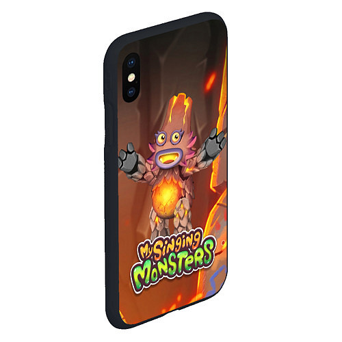 Чехол iPhone XS Max матовый My singing monsters ЛАВАТЁКА / 3D-Черный – фото 2