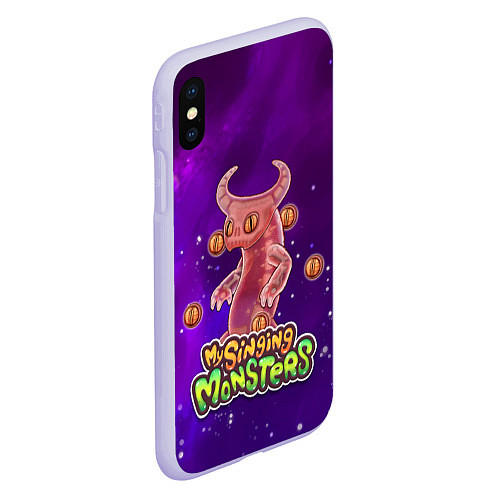 Чехол iPhone XS Max матовый My singing monsters ЭПИЧЕСКИЙ ВУЖАС / 3D-Светло-сиреневый – фото 2