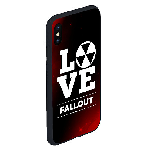 Чехол iPhone XS Max матовый Fallout Love Классика / 3D-Черный – фото 2