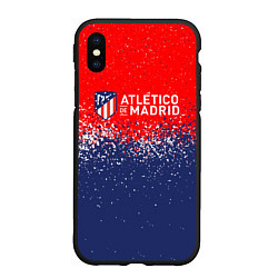 Чехол iPhone XS Max матовый Atletico madrid атлетико мадрид брызги красок