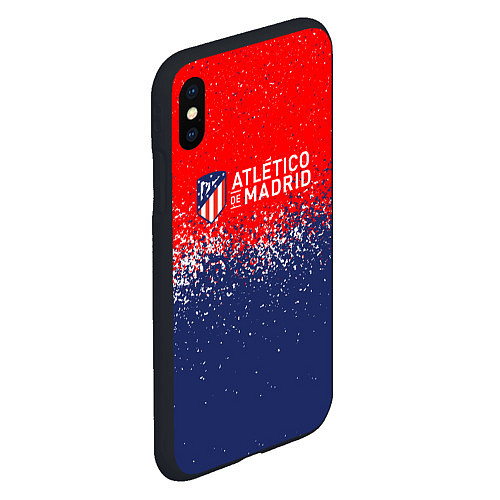 Чехол iPhone XS Max матовый Atletico madrid атлетико мадрид брызги красок / 3D-Черный – фото 2