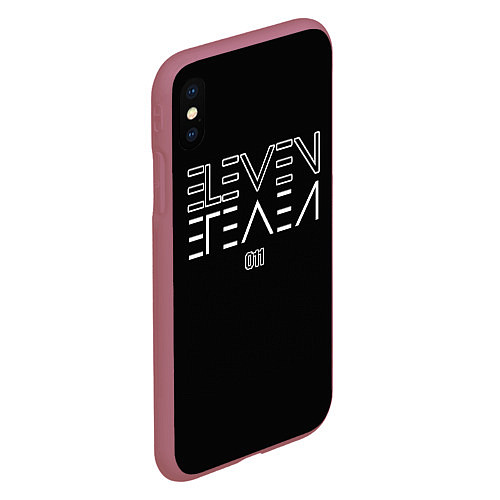 Чехол iPhone XS Max матовый Eleven Reverse / 3D-Малиновый – фото 2