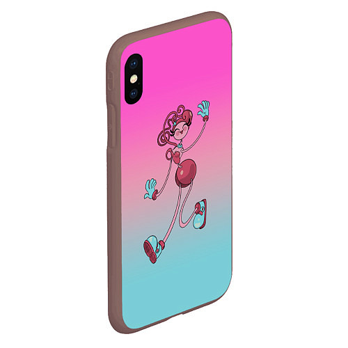 Чехол iPhone XS Max матовый Мама длинные ноги: Poppy Playtime / 3D-Коричневый – фото 2