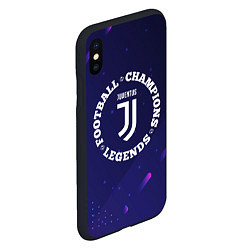 Чехол iPhone XS Max матовый Символ Juventus и круглая надпись Football Legends, цвет: 3D-черный — фото 2