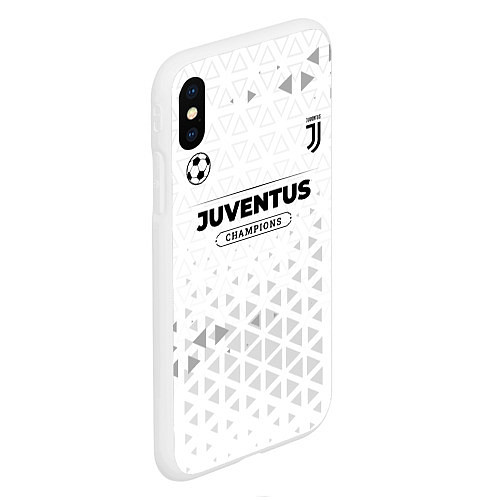 Чехол iPhone XS Max матовый Juventus Champions Униформа / 3D-Белый – фото 2