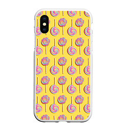 Чехол iPhone XS Max матовый Sweetty candy, цвет: 3D-белый