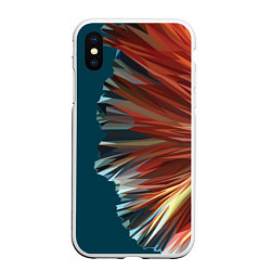 Чехол iPhone XS Max матовый Полигональные линии