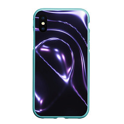 Чехол iPhone XS Max матовый Абстракция drag and drop, цвет: 3D-мятный