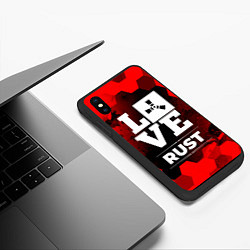 Чехол iPhone XS Max матовый Rust Love Классика, цвет: 3D-черный — фото 2