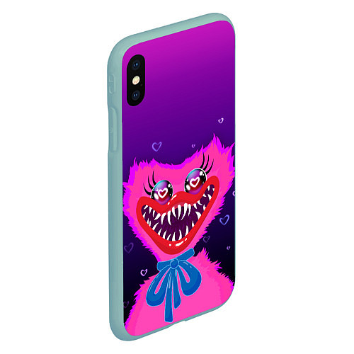 Чехол iPhone XS Max матовый Кисси Мисси love / 3D-Мятный – фото 2