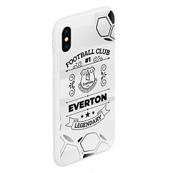 Чехол iPhone XS Max матовый Everton Football Club Number 1 Legendary, цвет: 3D-белый — фото 2