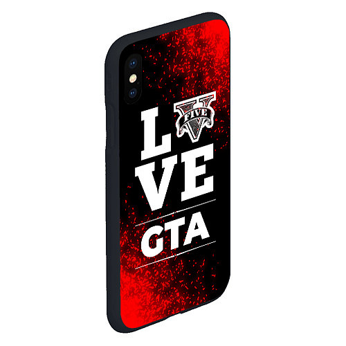 Чехол iPhone XS Max матовый GTA Love Классика / 3D-Черный – фото 2