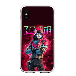 Чехол iPhone XS Max матовый Fortnite Bonehead Skin, цвет: 3D-белый