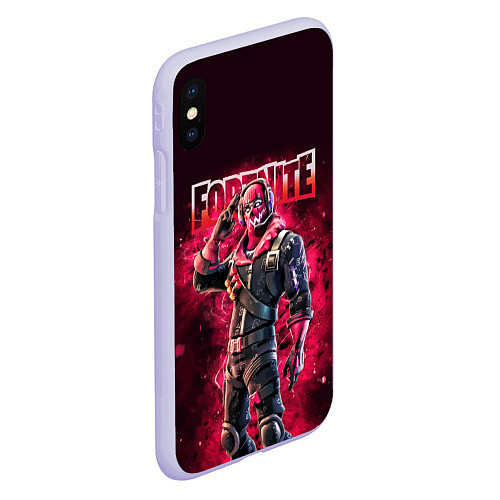 Чехол iPhone XS Max матовый Fortnite Raptor Skin Video game / 3D-Светло-сиреневый – фото 2