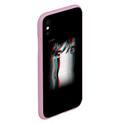Чехол iPhone XS Max матовый Sad Neon Girl, цвет: 3D-розовый — фото 2