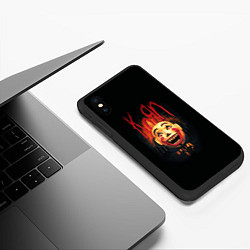 Чехол iPhone XS Max матовый KoЯn Korn обложка, цвет: 3D-черный — фото 2
