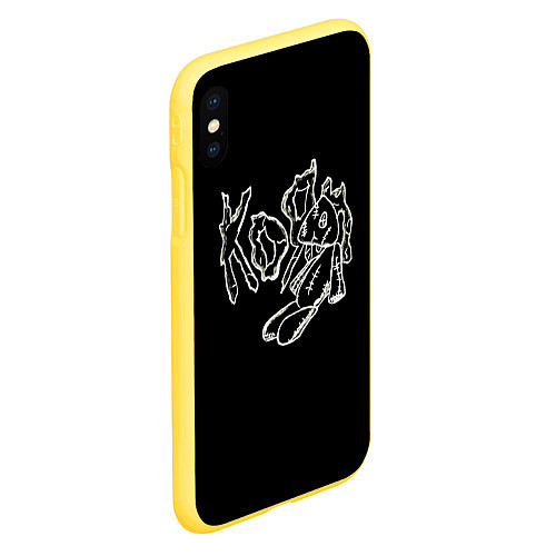 Чехол iPhone XS Max матовый KoЯn Korn рисунок / 3D-Желтый – фото 2