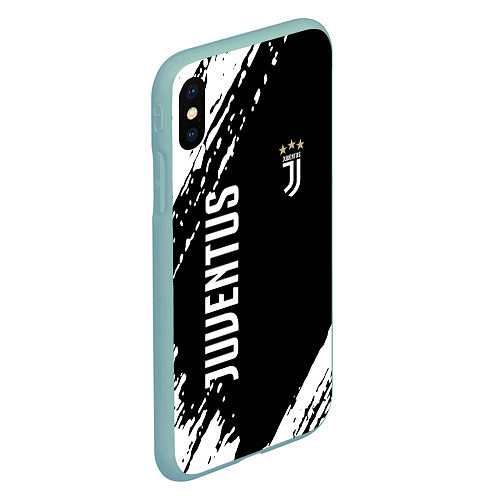 Чехол iPhone XS Max матовый Fc juventus фс ювентус / 3D-Мятный – фото 2