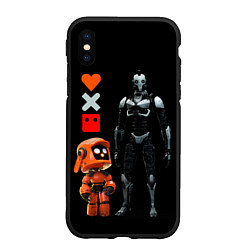 Чехол iPhone XS Max матовый Любовь Смерть и Роботы Love Death and Robots