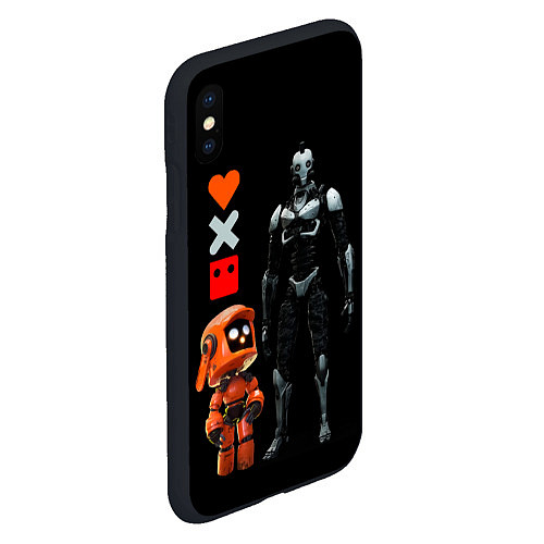 Чехол iPhone XS Max матовый Любовь Смерть и Роботы Love Death and Robots / 3D-Черный – фото 2