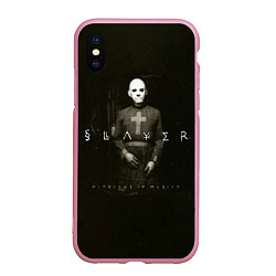 Чехол iPhone XS Max матовый Diabolus in Musica - Slayer, цвет: 3D-розовый