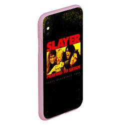 Чехол iPhone XS Max матовый Praying To Satan - Slayer, цвет: 3D-розовый — фото 2