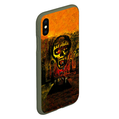 Чехол iPhone XS Max матовый Seasons In The Abyss - Slayer / 3D-Темно-зеленый – фото 2