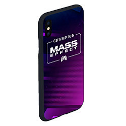 Чехол iPhone XS Max матовый Mass Effect Gaming Champion: рамка с лого и джойст, цвет: 3D-черный — фото 2