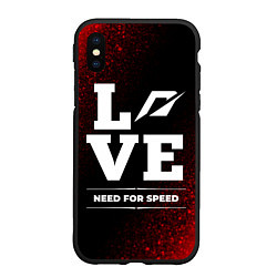 Чехол iPhone XS Max матовый Need for Speed Love Классика, цвет: 3D-черный