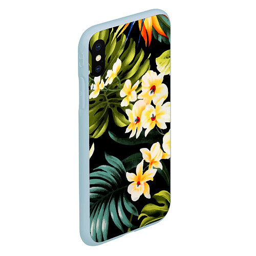 Чехол iPhone XS Max матовый Vanguard floral composition Summer / 3D-Голубой – фото 2