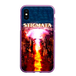 Чехол iPhone XS Max матовый Stigmata альбом, цвет: 3D-фиолетовый