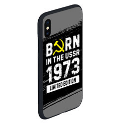 Чехол iPhone XS Max матовый Born In The USSR 1973 year Limited Edition, цвет: 3D-черный — фото 2