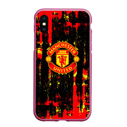 Чехол iPhone XS Max матовый Manchester united краска