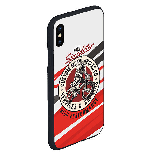 Чехол iPhone XS Max матовый Мотокросс moto sport / 3D-Черный – фото 2