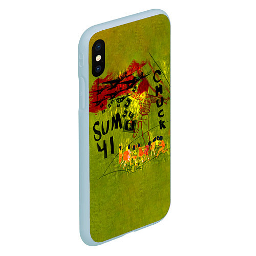 Чехол iPhone XS Max матовый Chuck - Sum 41 / 3D-Голубой – фото 2