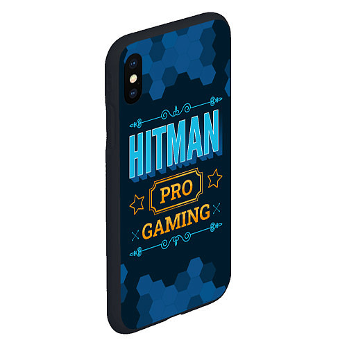 Чехол iPhone XS Max матовый Игра Hitman: PRO Gaming / 3D-Черный – фото 2