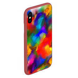 Чехол iPhone XS Max матовый Палитра художника, цвет: 3D-красный — фото 2