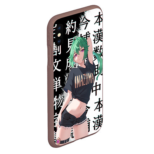 Чехол iPhone XS Max матовый Куки Синобу Genshin Impact / 3D-Коричневый – фото 2