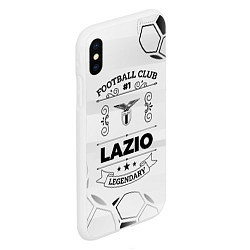 Чехол iPhone XS Max матовый Lazio Football Club Number 1 Legendary, цвет: 3D-белый — фото 2