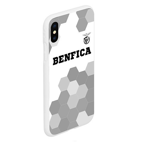 Чехол iPhone XS Max матовый Benfica Sport на светлом фоне / 3D-Белый – фото 2