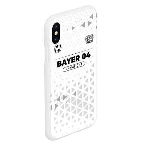 Чехол iPhone XS Max матовый Bayer 04 Champions Униформа / 3D-Белый – фото 2