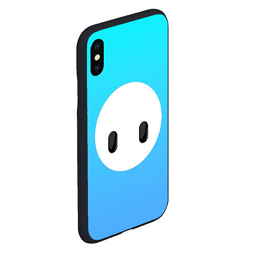 Чехол iPhone XS Max матовый Fall Guy blue / 3D-Черный – фото 2