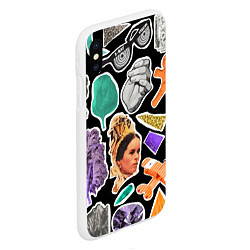 Чехол iPhone XS Max матовый Underground pattern Fashion trend, цвет: 3D-белый — фото 2