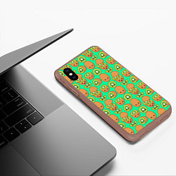 Чехол iPhone XS Max матовый POSITIVE KIWI FRUIT, цвет: 3D-коричневый — фото 2