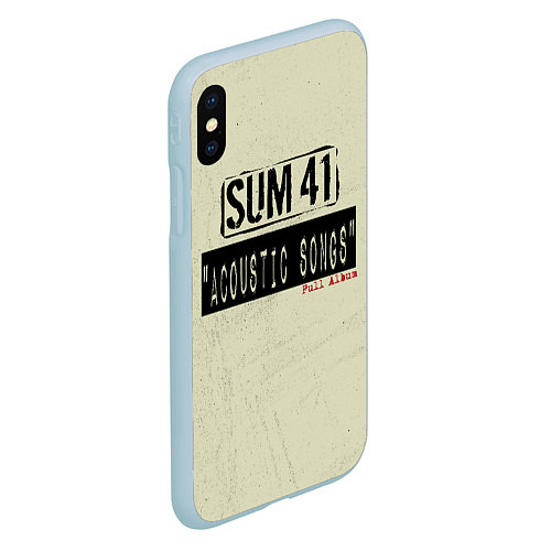 Чехол iPhone XS Max матовый Sum 41 - The Acoustics Full Album / 3D-Голубой – фото 2