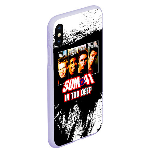 Чехол iPhone XS Max матовый In Too Deep - Sum 41 / 3D-Светло-сиреневый – фото 2