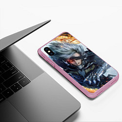 Чехол iPhone XS Max матовый Metal Gear Rising: Revengeance, цвет: 3D-розовый — фото 2