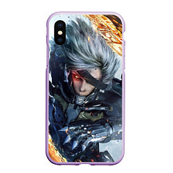 Чехол iPhone XS Max матовый Metal Gear Rising: Revengeance, цвет: 3D-сиреневый