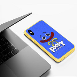 Чехол iPhone XS Max матовый Poppy Playtime Huggy Wuggy, цвет: 3D-желтый — фото 2