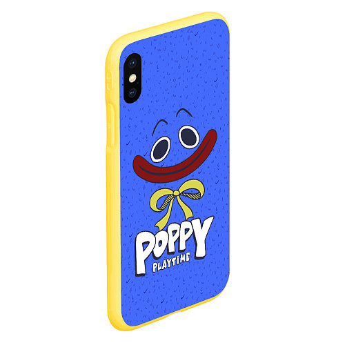Чехол iPhone XS Max матовый Poppy Playtime Huggy Wuggy / 3D-Желтый – фото 2